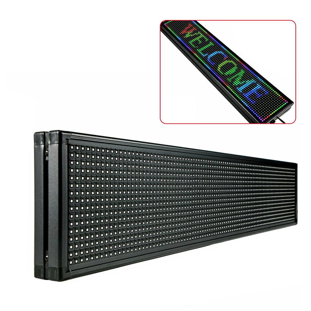 LED Sign 40″ X 8″ Scrolling Message Display Board 7 Color Programmable