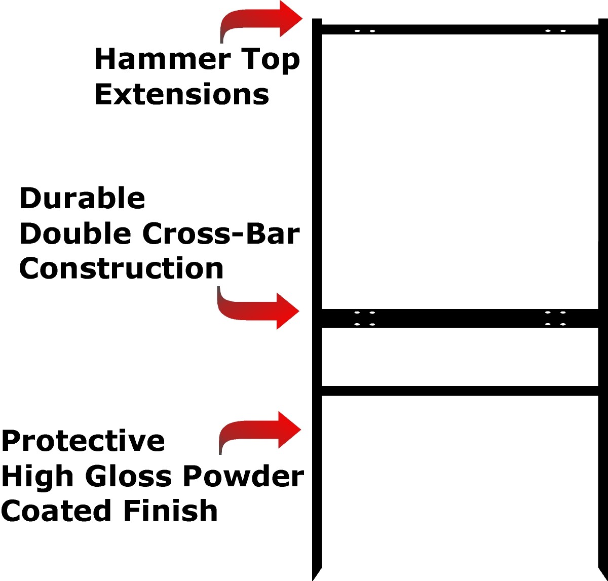 Real Estate Yard Sign Metal Frame, 24 x 24 Slide-In (1) Rider, Black (Pack of 1)