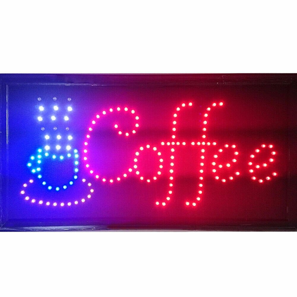 Bright LED Neon Light OPEN Signs Business Sign Animated Motion Display w/ON OFF