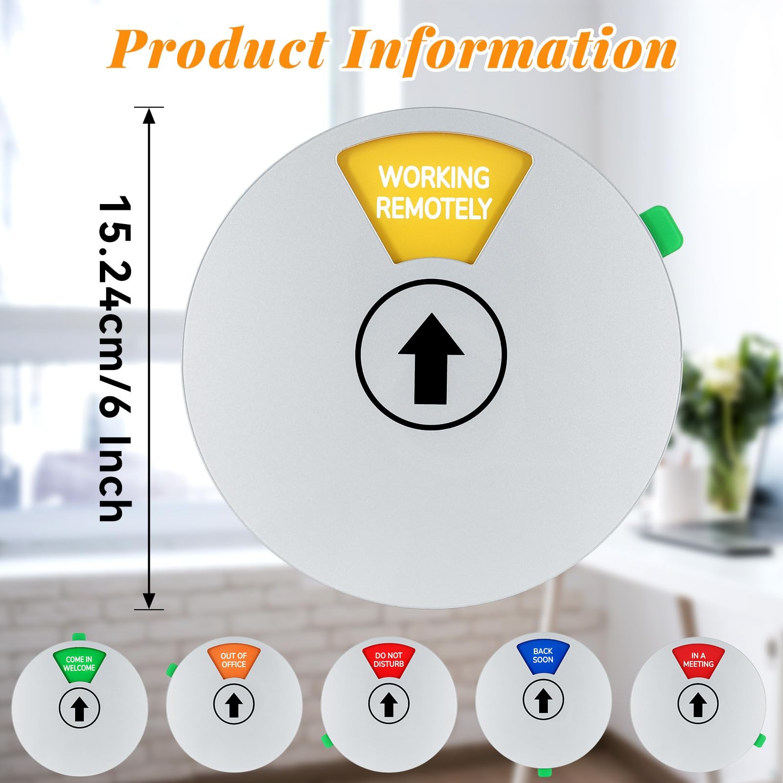 Office Door Sign, White Rotating Status Door Sign with 6 Options – Do Not Dis…