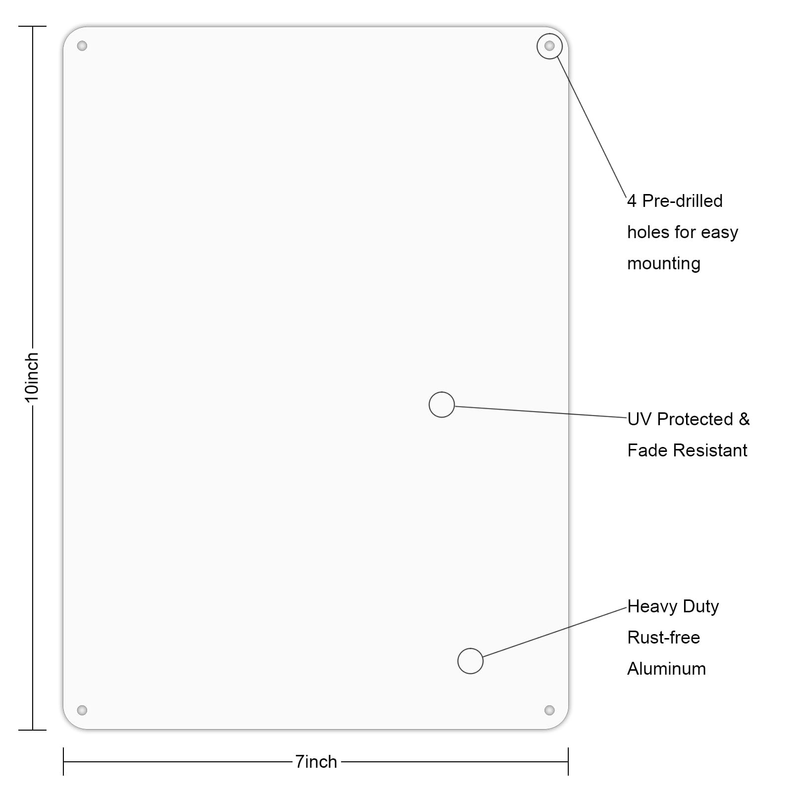 Blank Metal Signs- 5 Pack, 10×7 inches White Blank Sign, Heavy Duty Aluminum …