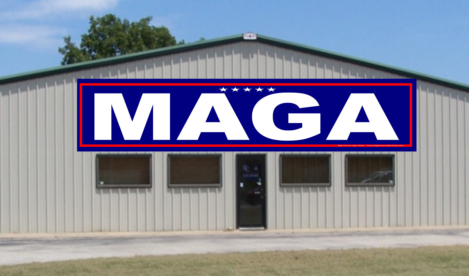 MAGA -Banners – HUGE & VERY LARGE – Dark Blue – Fast Shipping-USA MADE-30