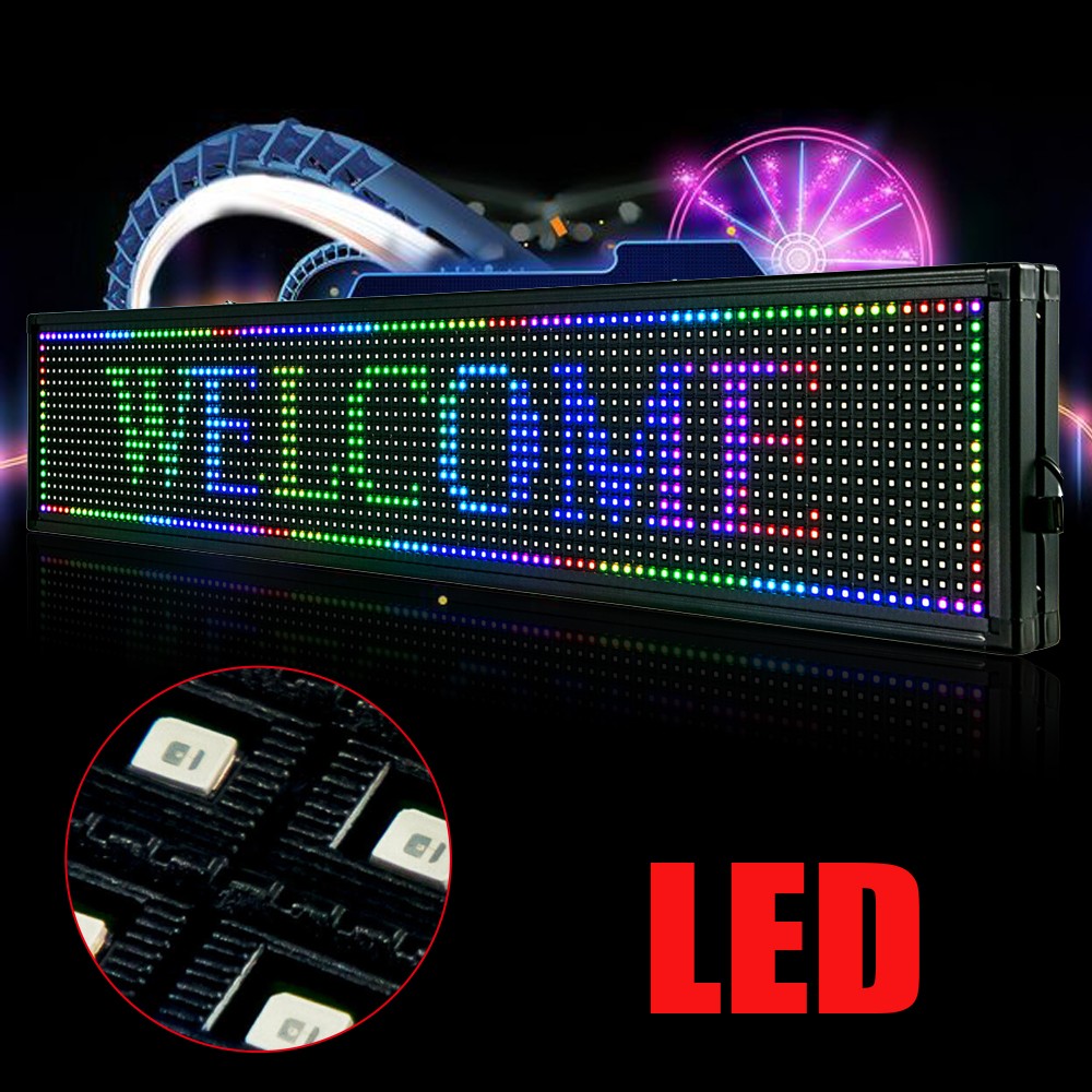 LED Sign 40″ X 8″ Scrolling Message Display Board 7 Color Programmable