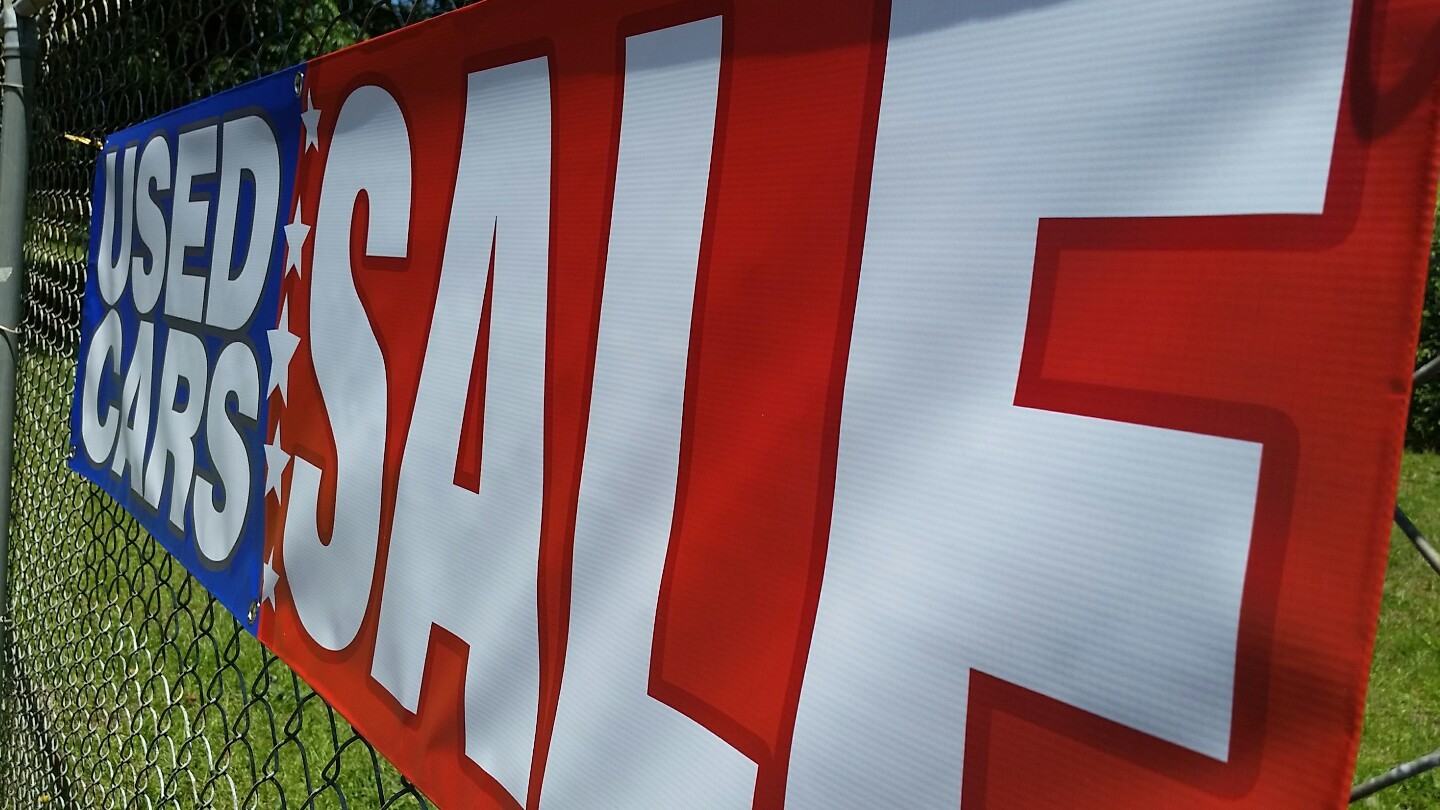 6’x1.5′ USED CARS SALE Banner Dealership Broker Open Sign Display Pre-Owned Car