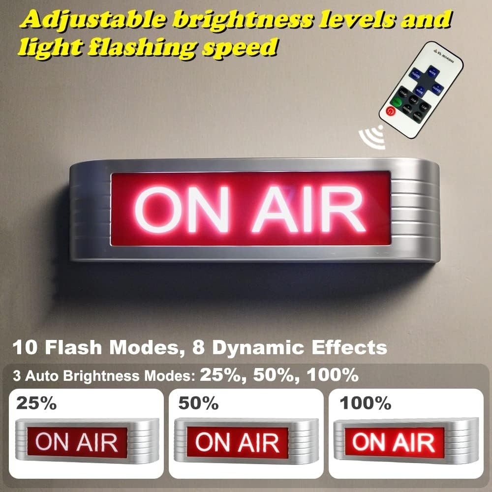 ON AIR Light UP Sign Recording Warning Sign For Studio| Radio Station, Office