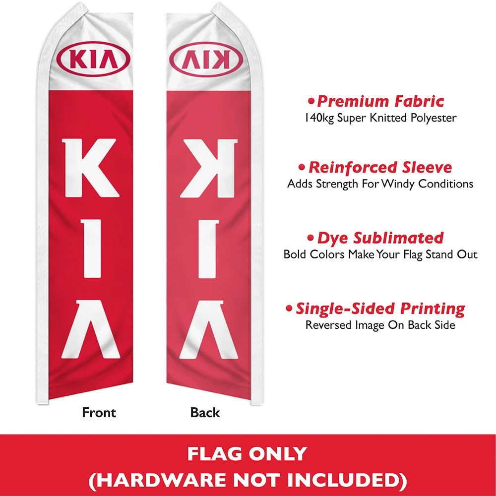 Kia Swooper Flutter Feather Advertising Auto Dealership Business Flag