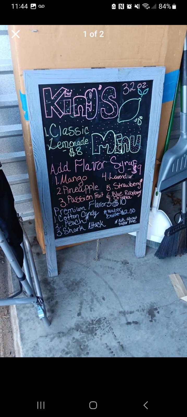 Double-Sided Floor Standing A-Frame Sidewalk Chalkboard Sign Wood Gray