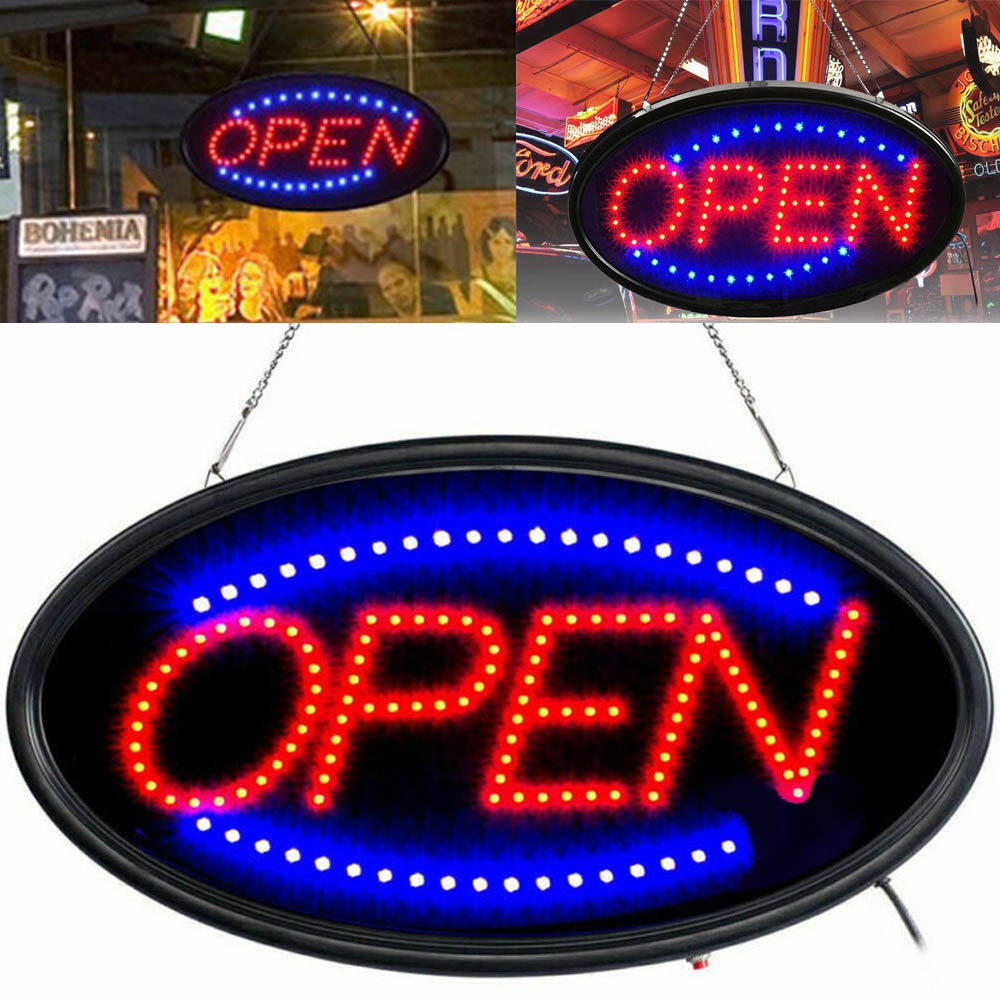Business Store Sign OPEN Animated Motion Ultra Bright LED Neon Light with ON/OFF