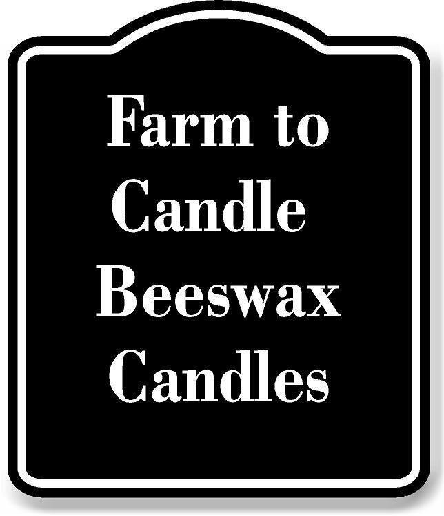 Farm-to-Candle – Beeswax Candles BLACK Aluminum Composite Sign