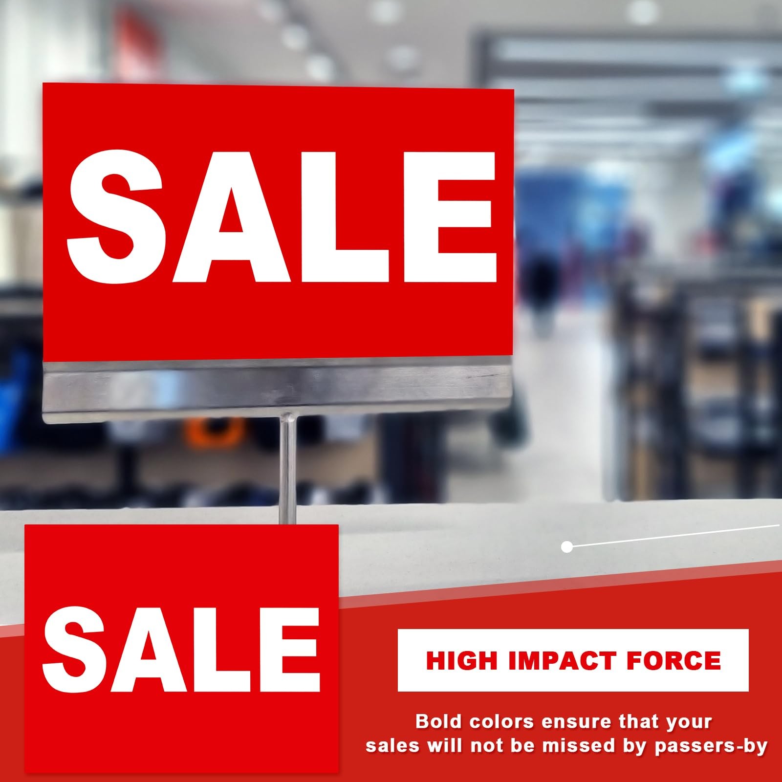 10 PCS 5.5 x 7 Inches Sale Signs for Retail Card Stock Sale Sign Red White Pr…