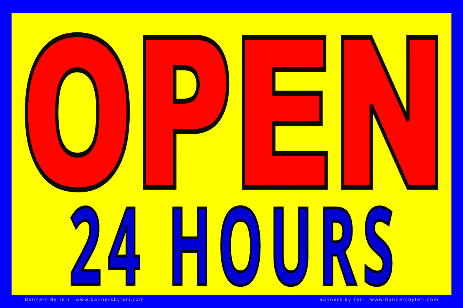 ‘OPEN’ Banner With VARIATIONS – Vinyl Signs – Several Sizes – Fast Ship – USA