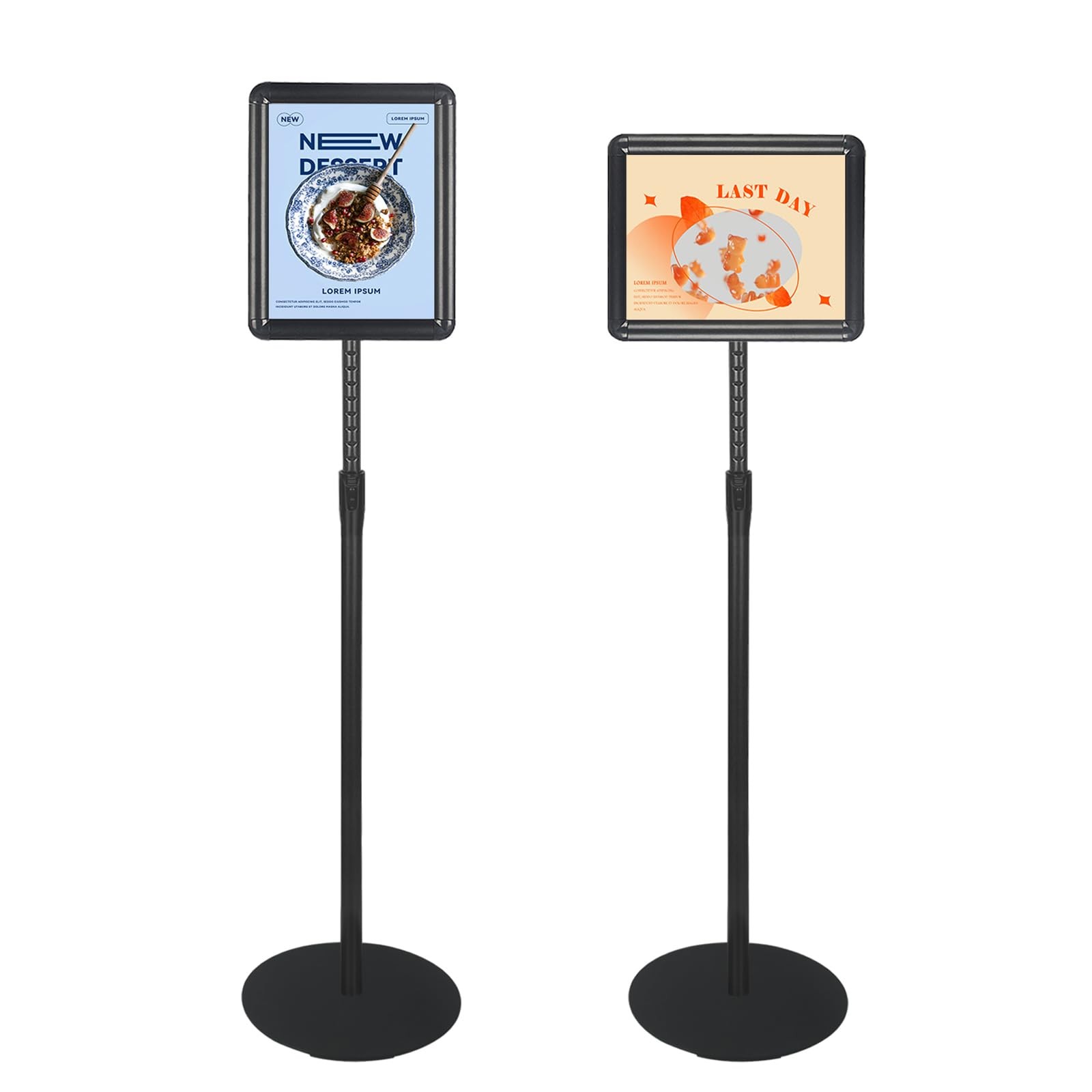 Sign Stand Holder 8.5×11-Inch Adjustable Floor Standing with Heavy Duty Base,…