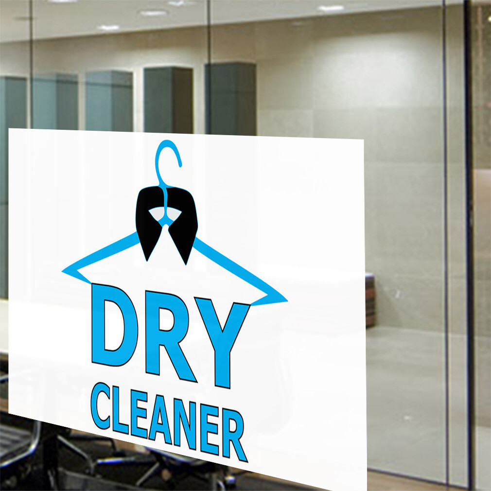 Decal Stickers Dry Cleaner Business B Vinyl Store Sign Label Business