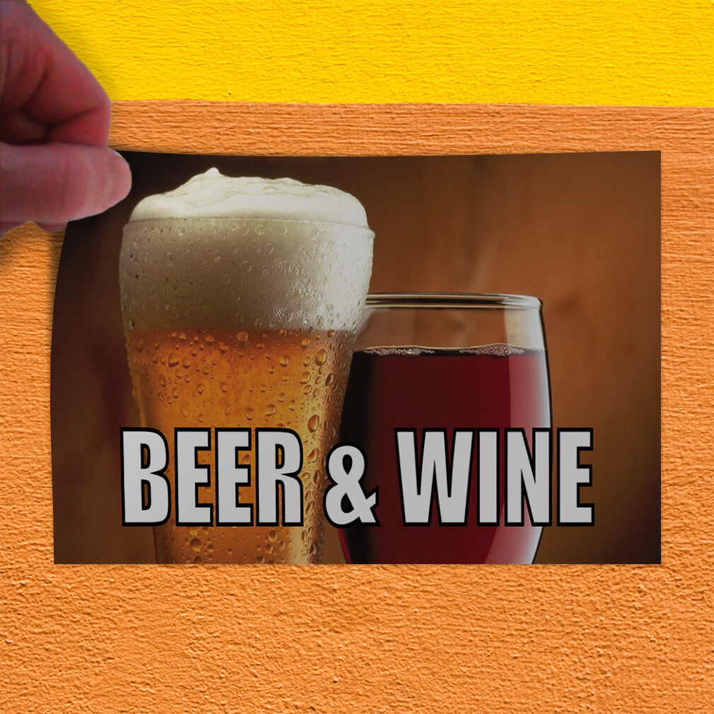 Decal Stickers Beer & Wine Outdoor Advertising Printing Vinyl Store Sign Label