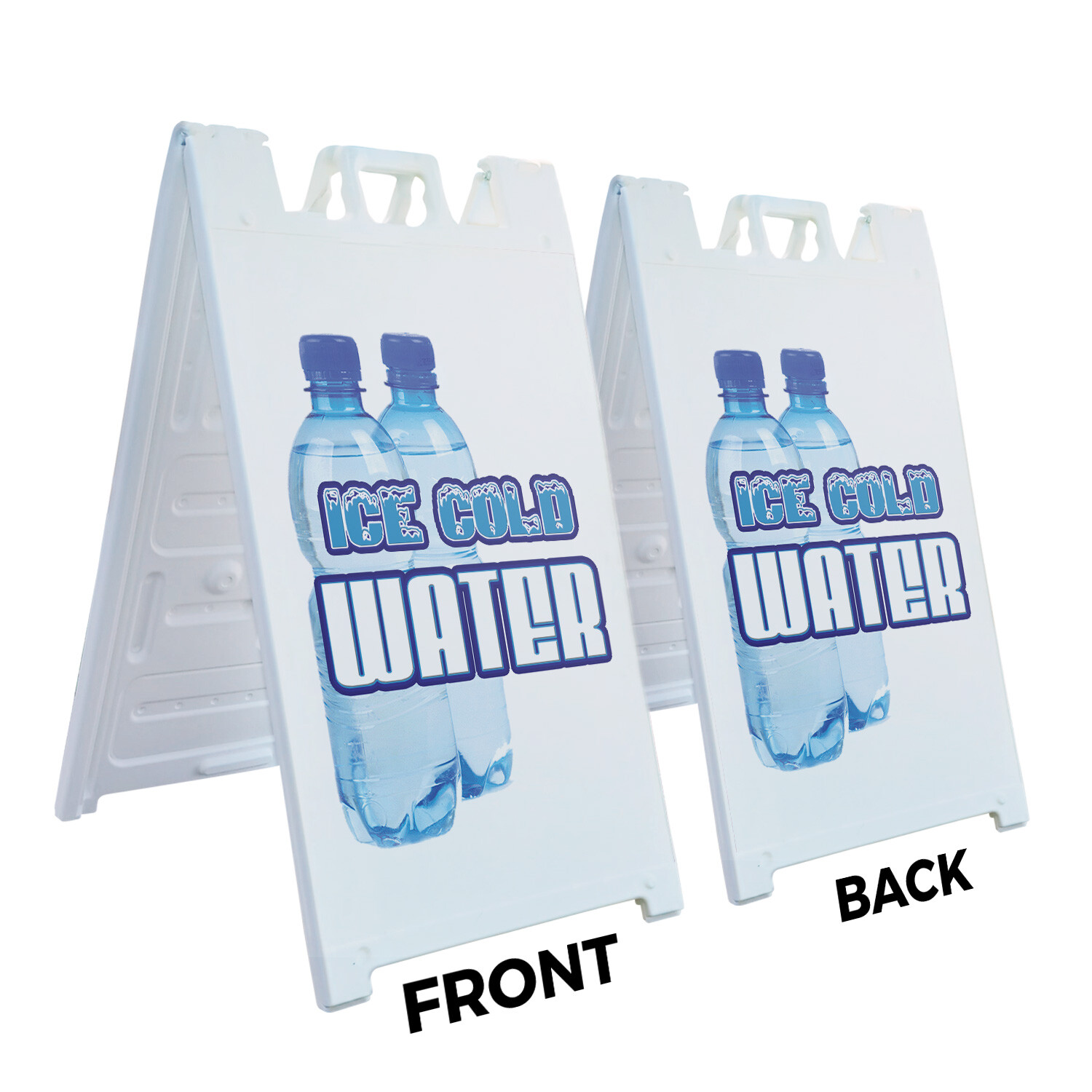 A-frame Sidewalk Ice Cold Water 24″ x 36″ Double Sided A-Frame Sidewalk Sign