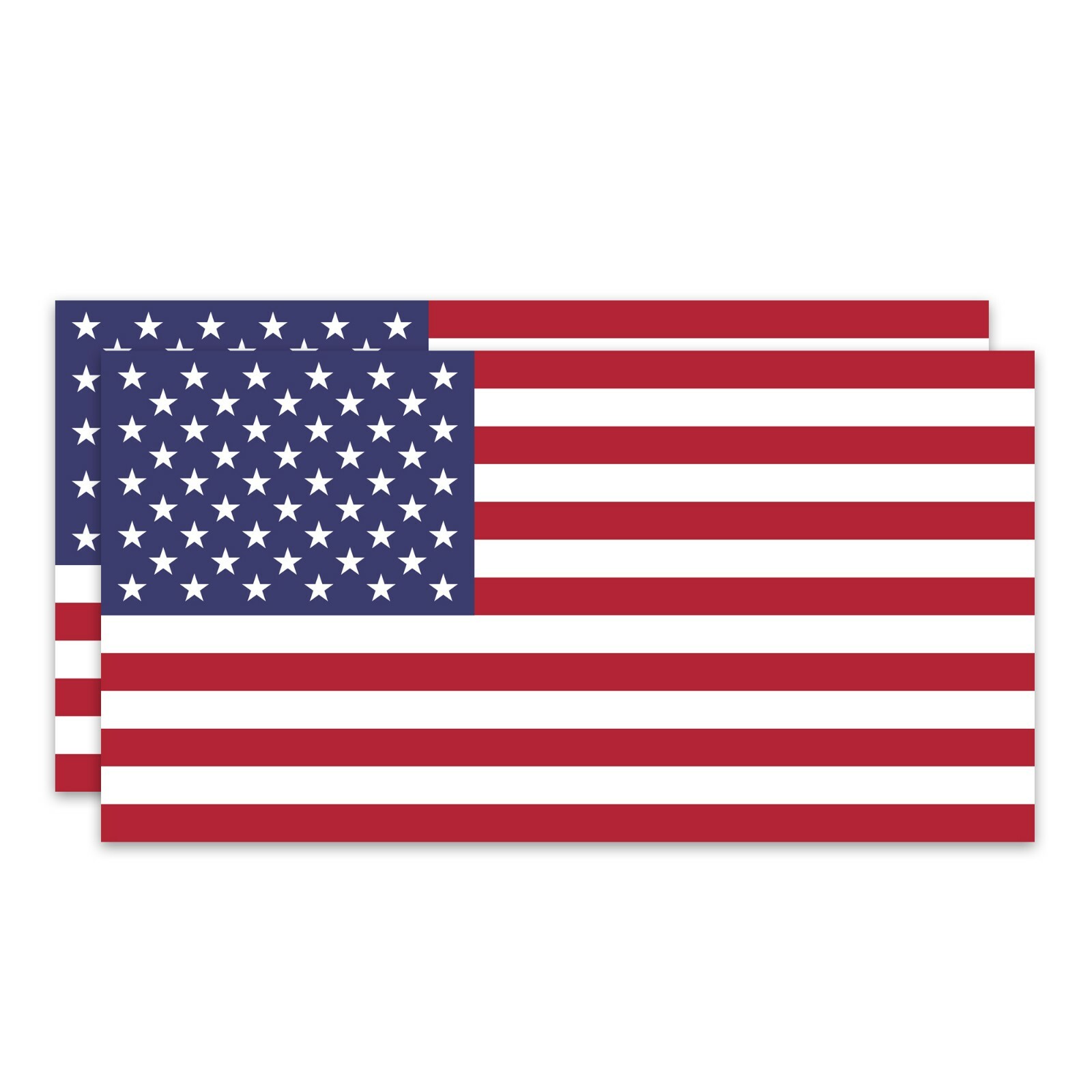 2 x Flag of the United States Vinyl Decal American Flag Window Wall Sticker 10″