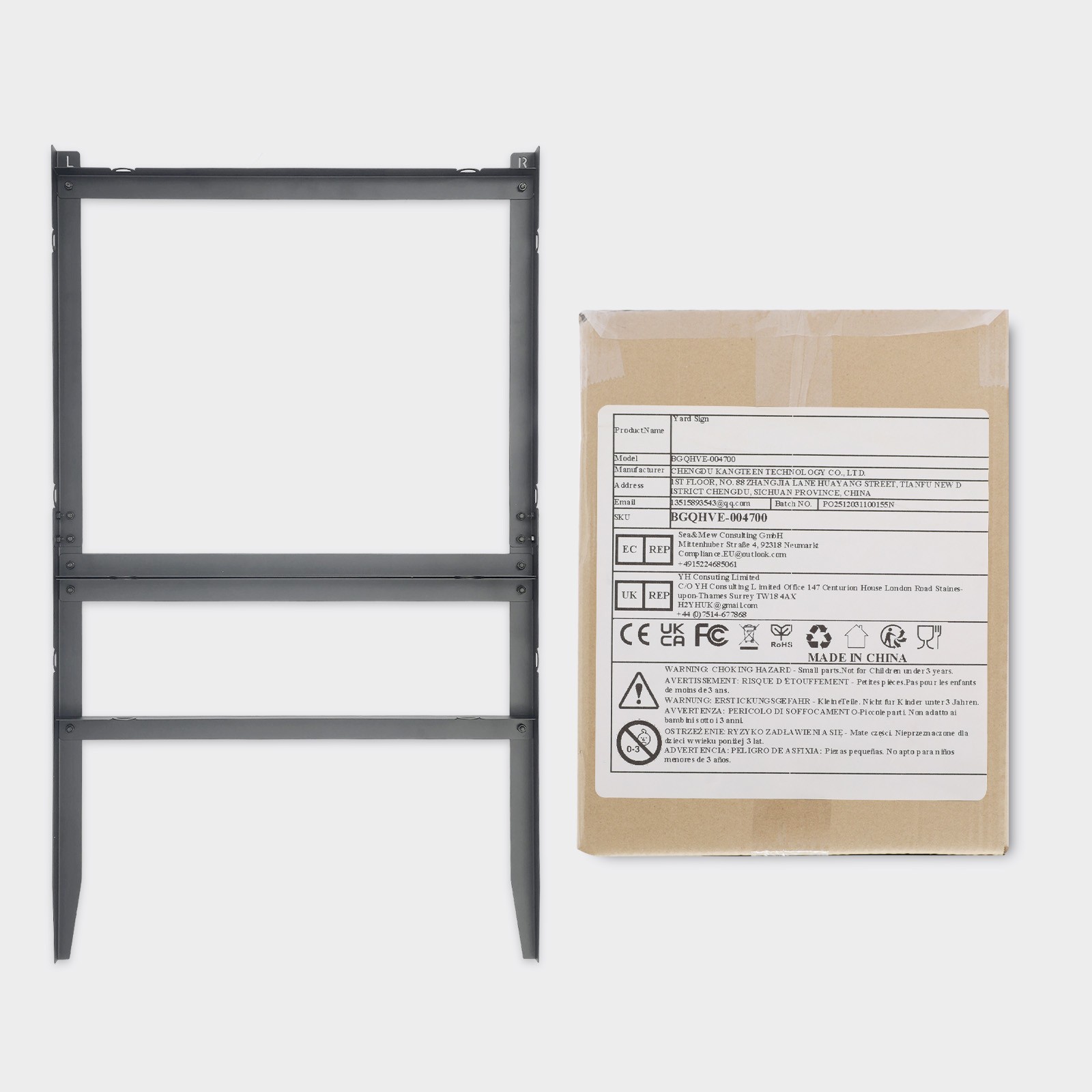 40.6in H-Frame Sign Holder Sign Holder Stand Real Estate Yard Sign Panel Stand