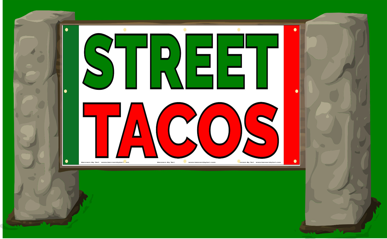 STREET TACOS – Vinyl Banner Signs – Fast Shipping – USA MADE – TOUGH QUALITY