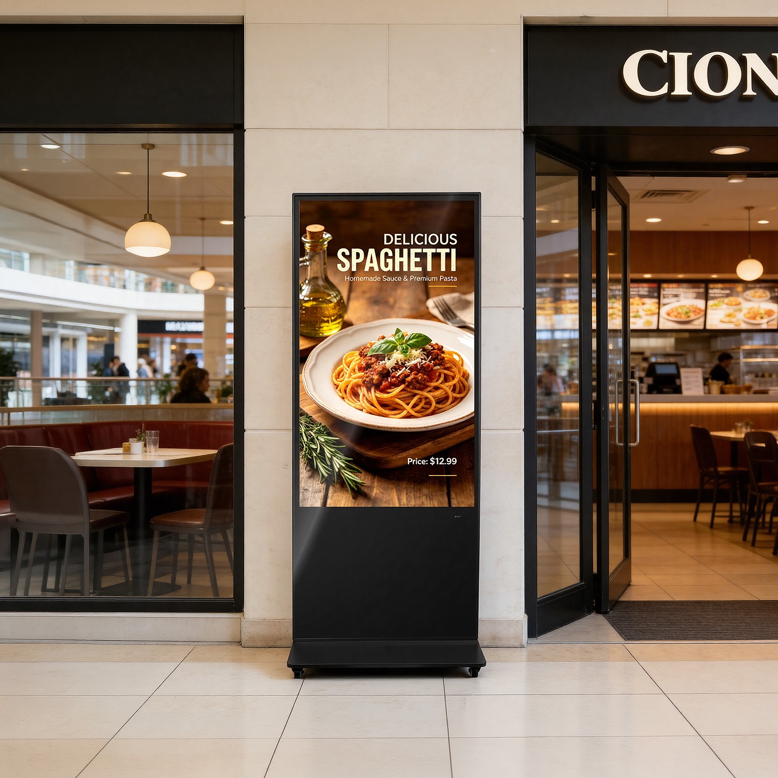 Uimoso 55 in Indoor Digital Signage Floor Display Kiosk with 4K Resolution