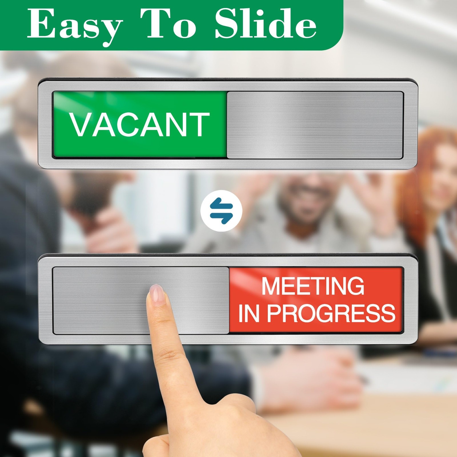 Meeting in Progress Door Sign, Vacant Occupied Signs, Magnetic Office Door Si…