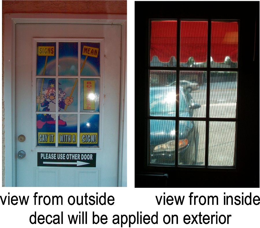 PERFORATED WINDOW DECAL WE BUY AND SELL NEW USED VIDEO GAMES 2′ X 4′ VERTICAL