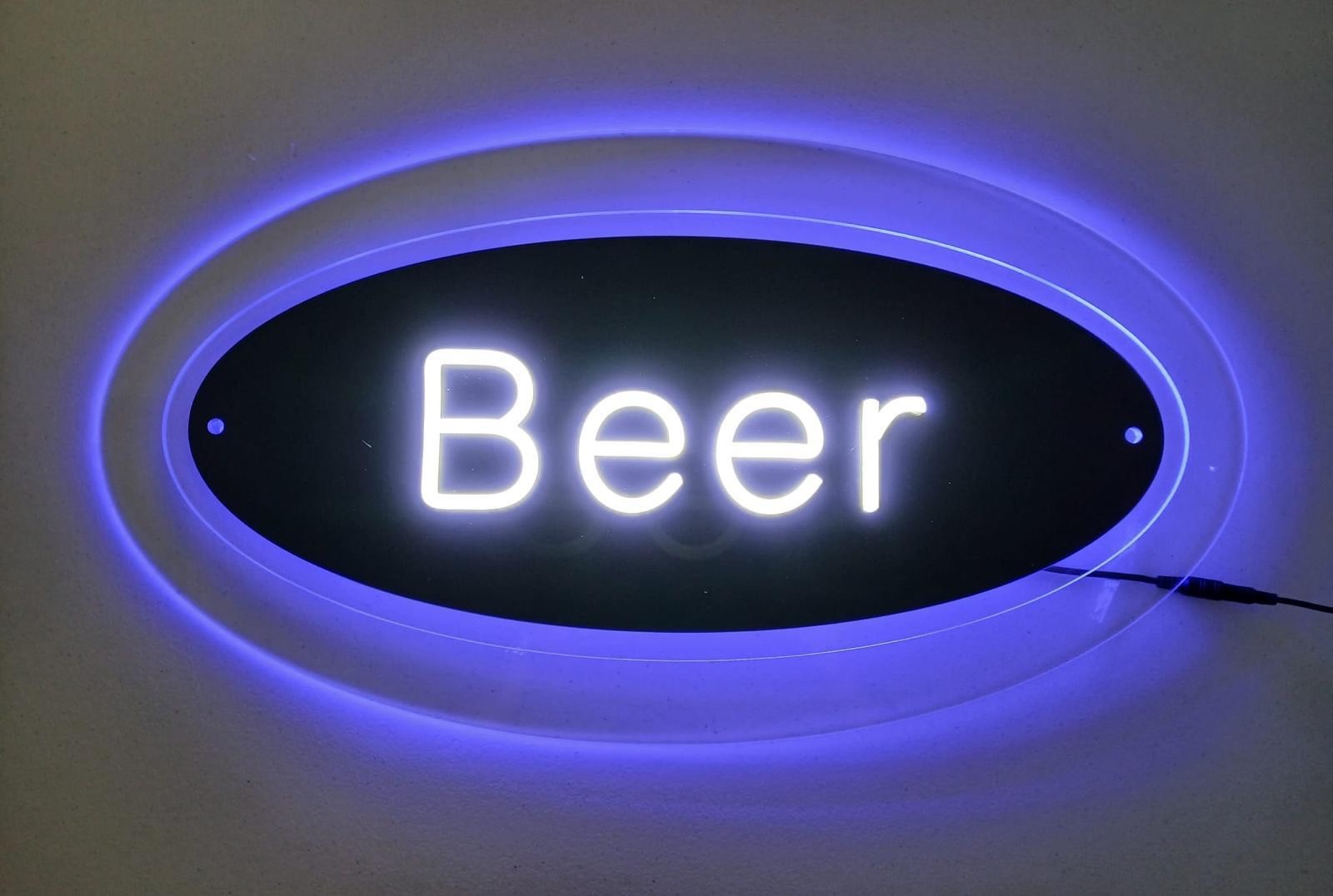 Led cooler door Led Neon signs 30x15in with power supply, Gas station, C-store