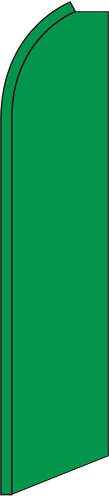 Solid Green 15′ Tall Swooper Flag & Pole Kit Feather Super Bow Banner