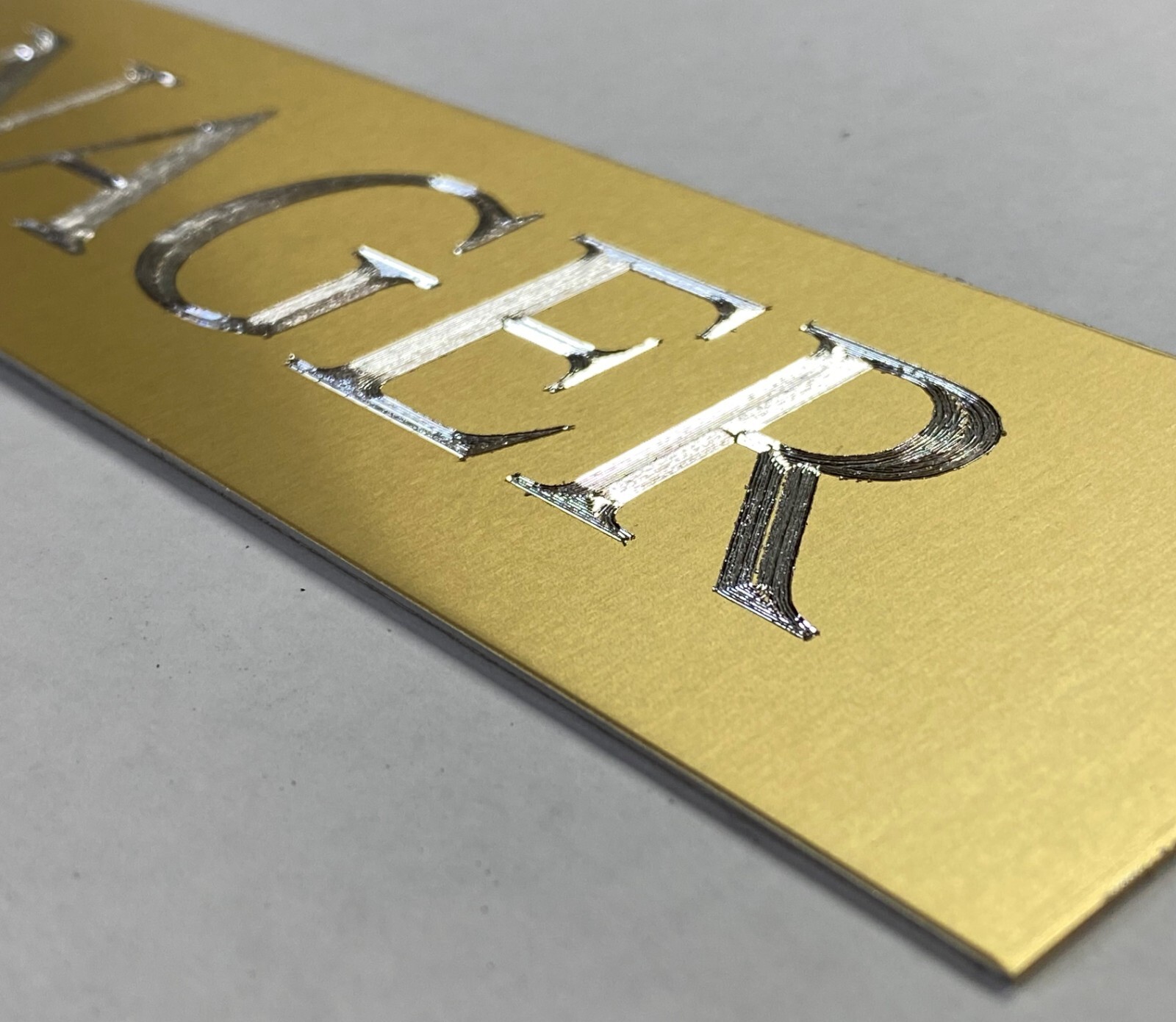 Engraved 10×2 8×2 Custom Name Plate Office Wall Door Desk Metal Sign Plaque