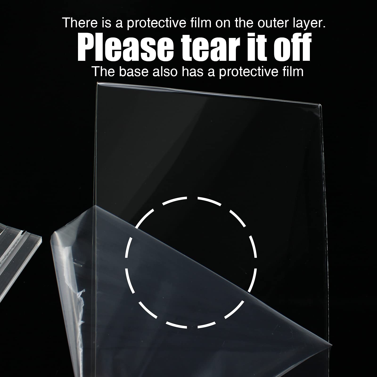 Lechay 3 Pack Acrylic Sign Holder, 8.5 x 11 inches Clear Table Menu clear