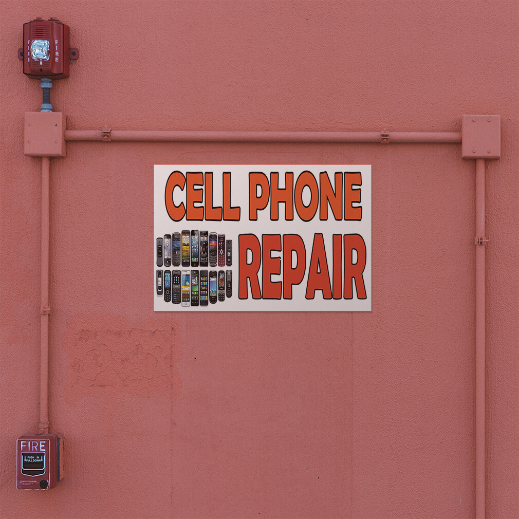 Decal Stickers Cellphone Repair Vinyl Store Sign Label Retail