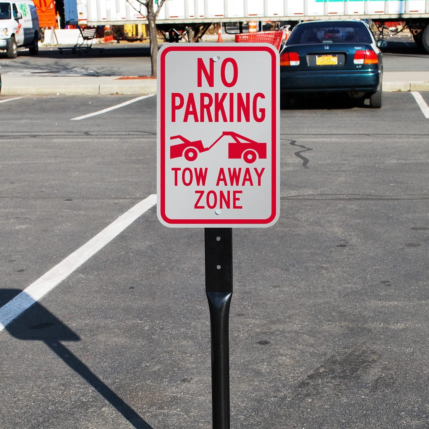 No Parking Tow Away Zone Composite Metal No Parking UV Protected 8″x12″ Sign