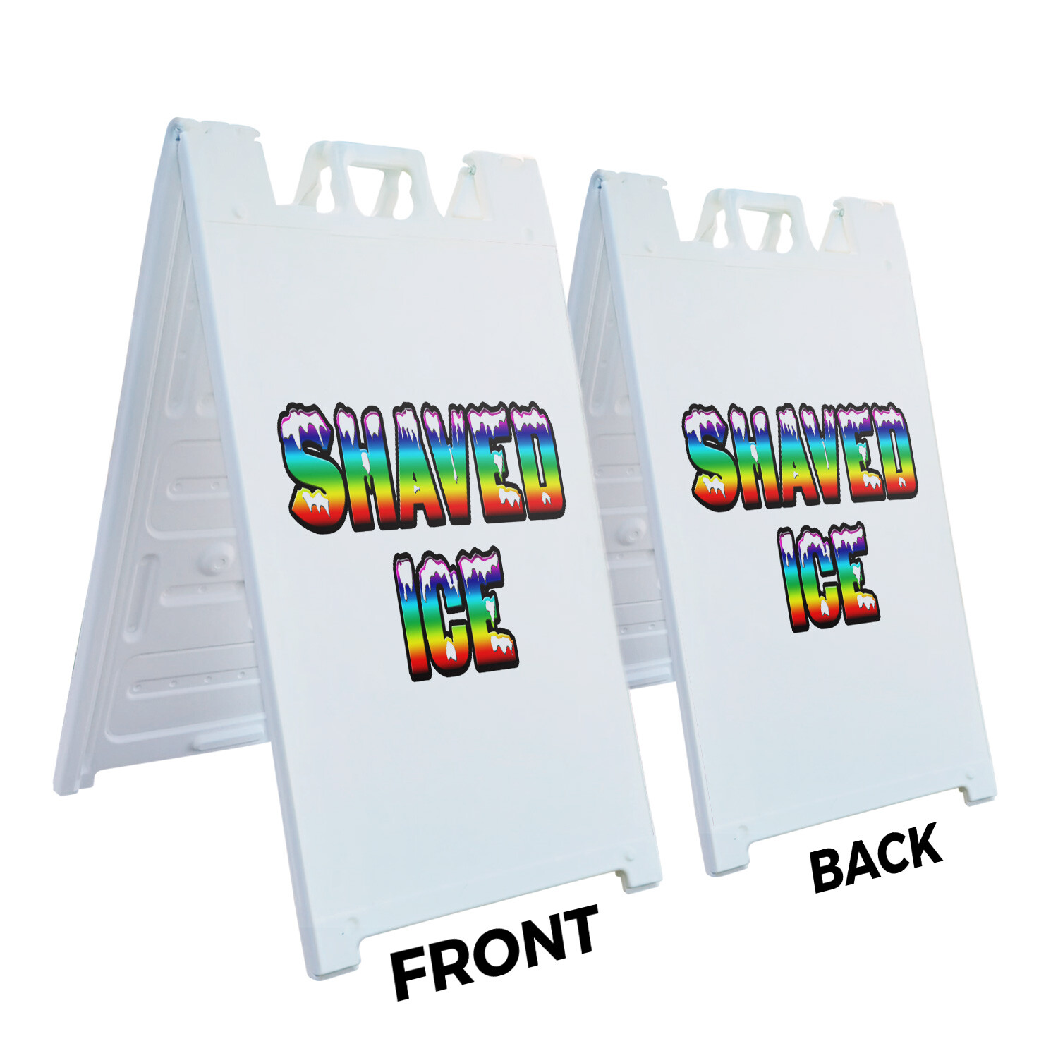 A-frame Sidewalk Shaved Ice 24″ x 36″ Double Sided A-Frame Sidewalk Sign