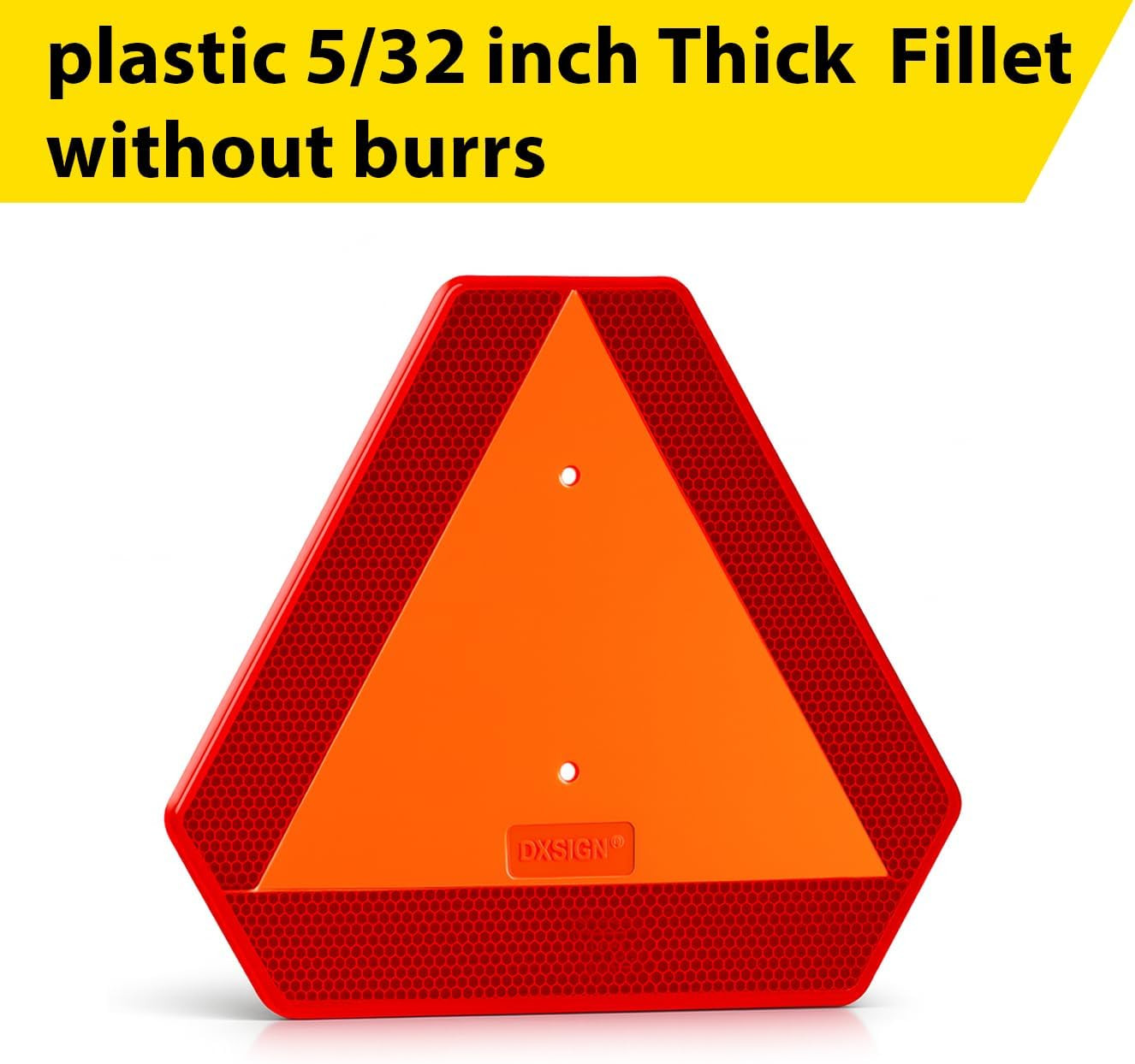 Slow Moving Vehicle Sign, Plastic DOT Slow Moving Vehicle Triangle Signs, SMV Si