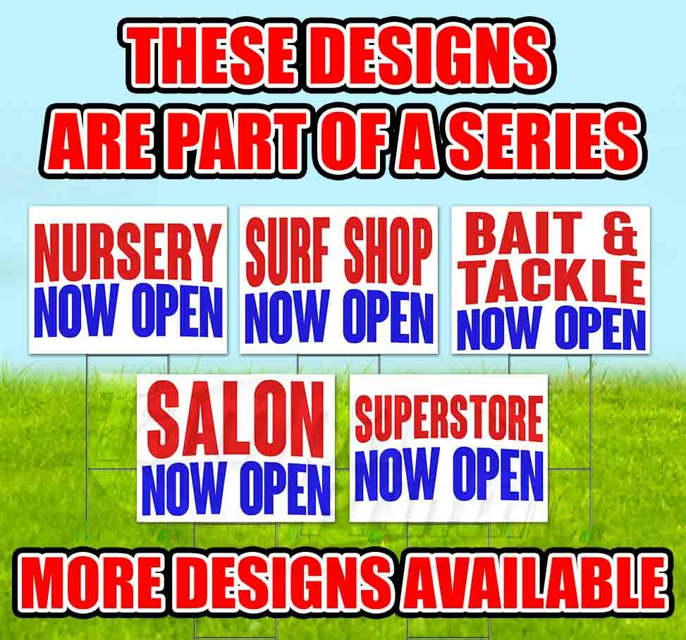 DISPENSARY NOW OPEN Yard Sign Corrugated Plastic Bandit Lawn Decorations