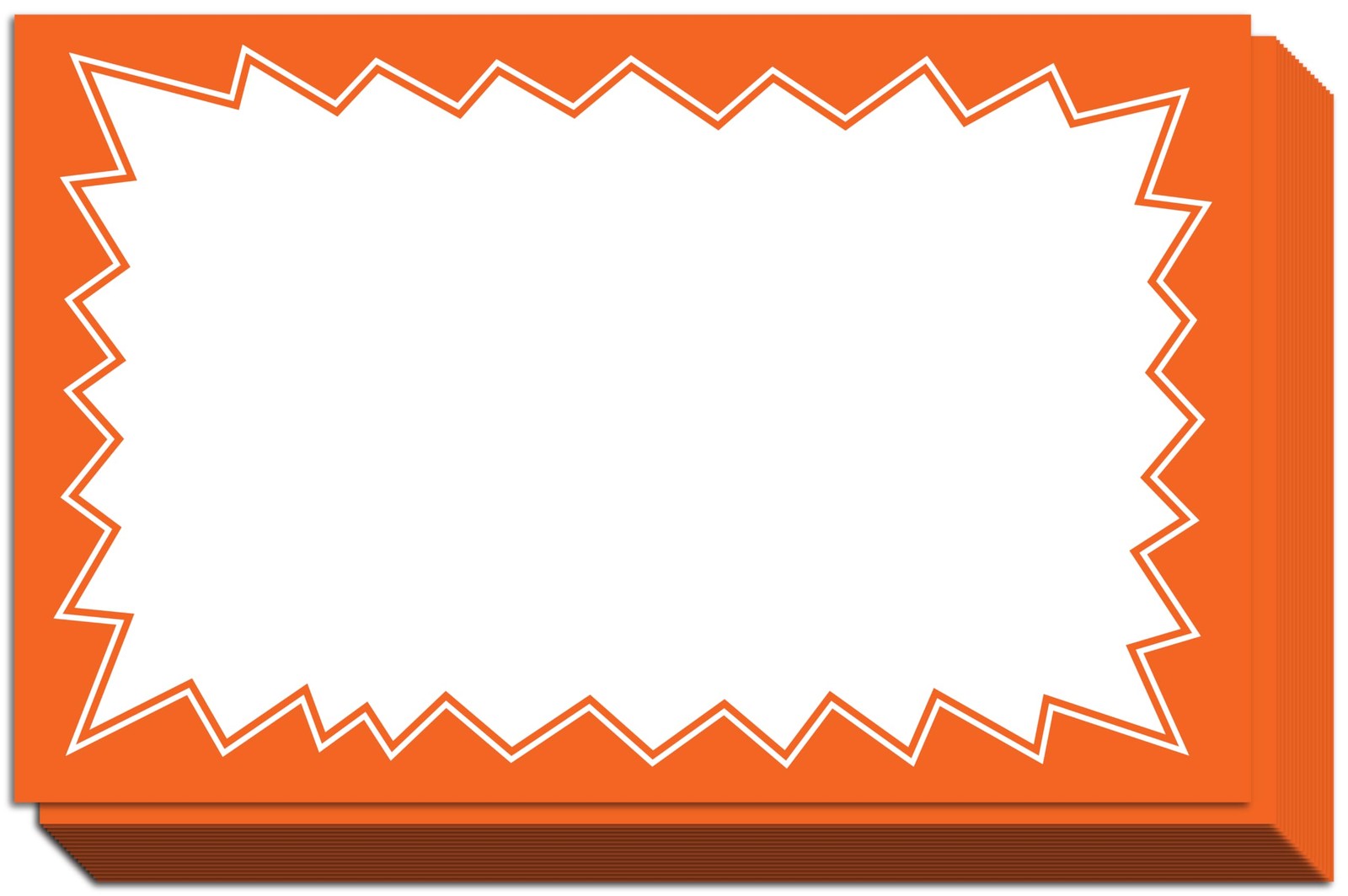 Sale Signs for Retail Stores 50pcs, 3.5″ x 5.5″ | Orange Starburst Paper Card…