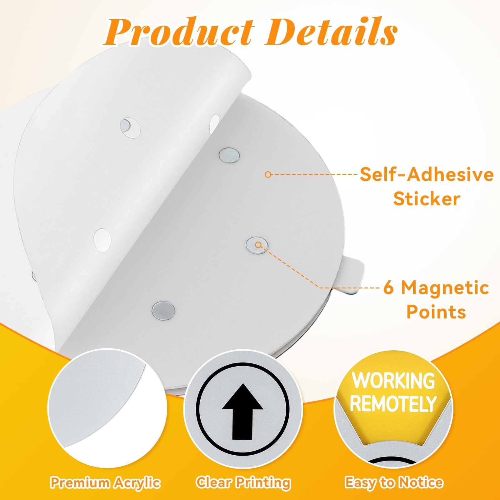 Office Door Sign, White Rotating Status Door Sign with 6 Options – Do Not Dis…