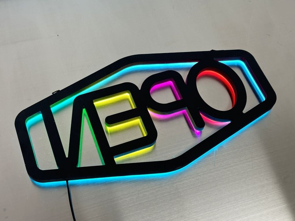 19″ W LED Business OPEN Sign, 4 Colors