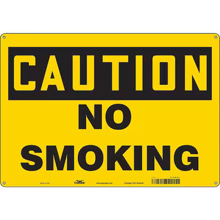 Safety Sign, 14 In H, 20 In W, Fiberglass, Horizontal Rectangle, English,