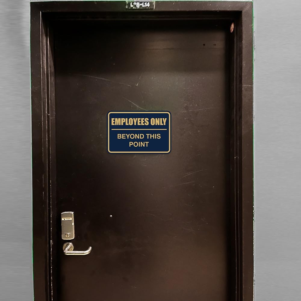 All Quality Classic Framed Employees Only Beyond This Point Wall Or Door Sign