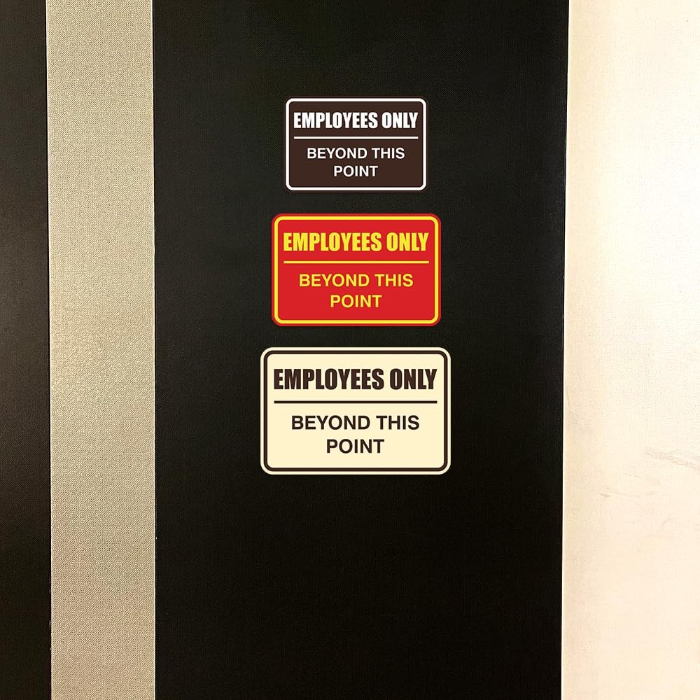 All Quality Classic Framed Employees Only Beyond This Point Wall Or Door Sign