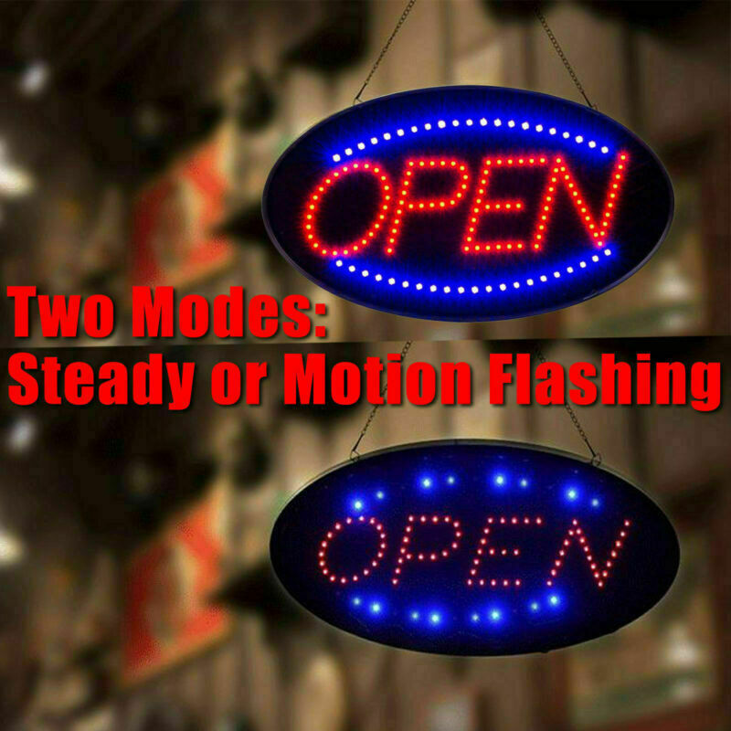 Ultra Bright LED Neon Light OPEN Business Sign Board Animated Motion with ON/OFF