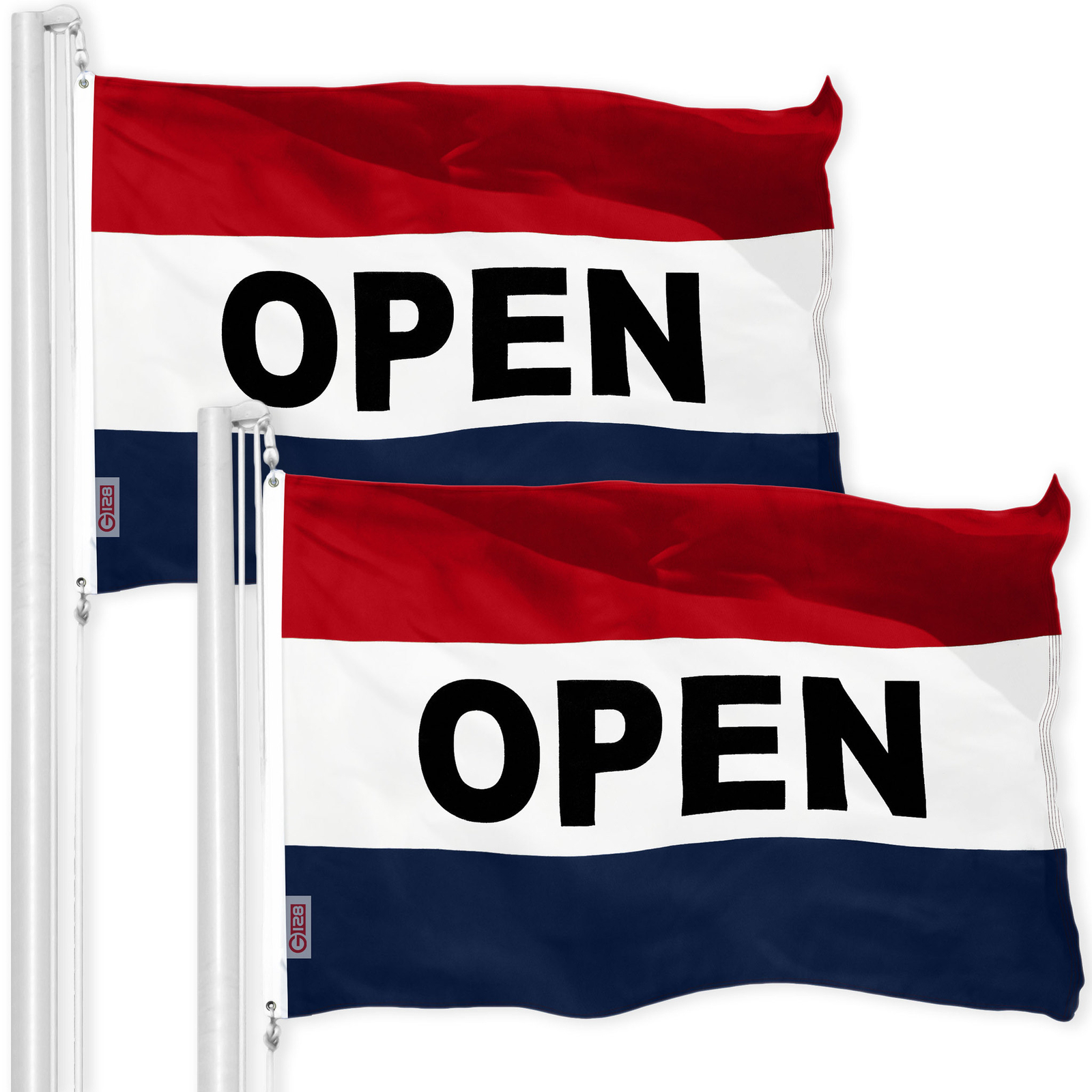 2 Pack OPEN Flag Store Banner Advertising Business Sign 3×5 Ft 150D Polyester