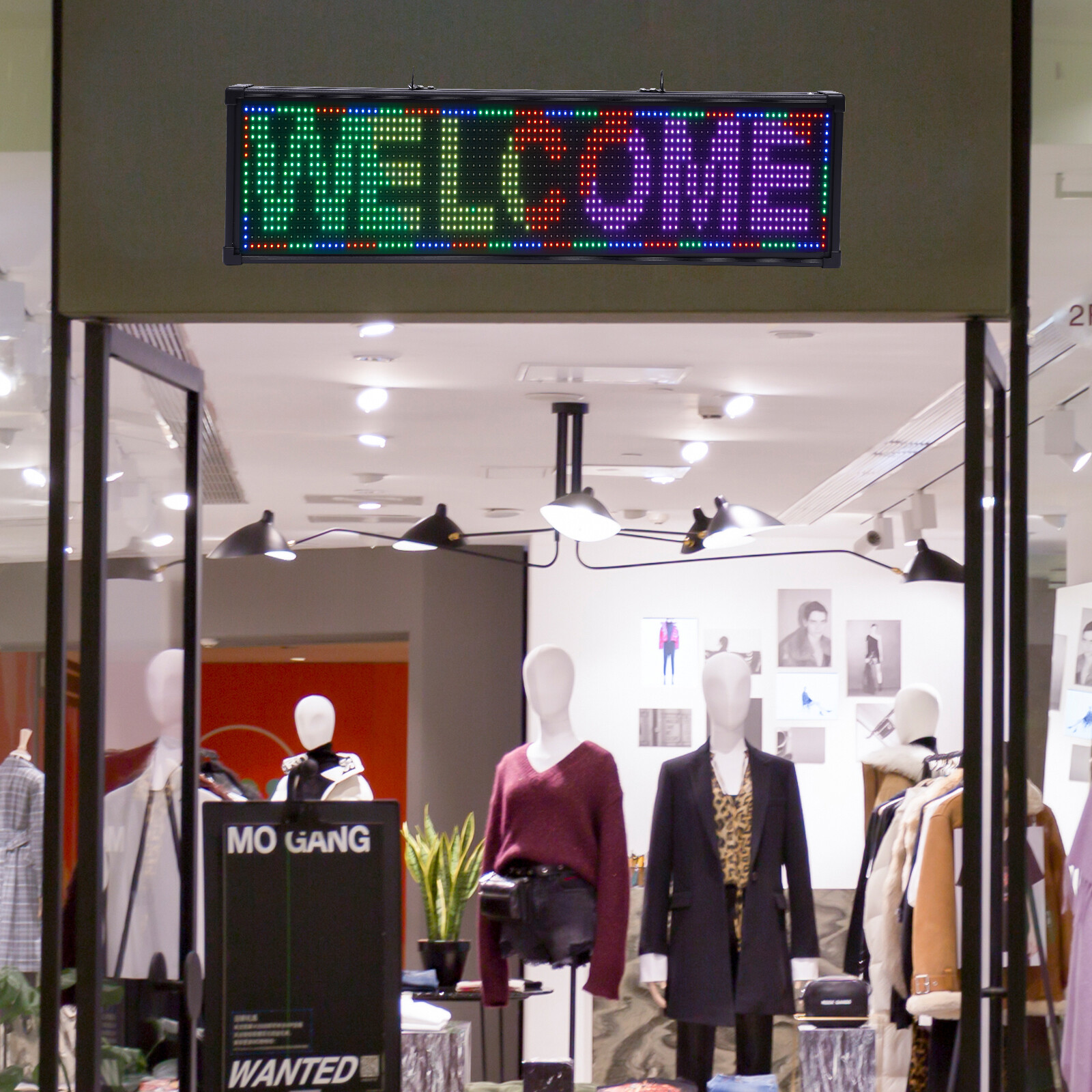 LED Scrolling Sign 26″*8″ Message Board Full Color RGB Programmable Sign