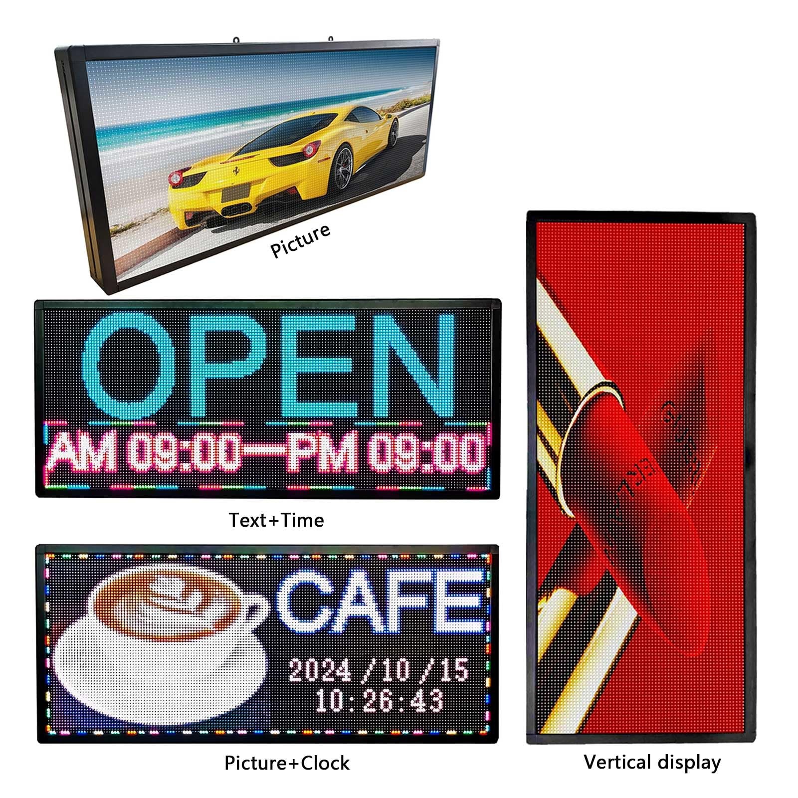 Led Signs Scrolling Programmable, Digital Display Screen Outdoor Waterproof