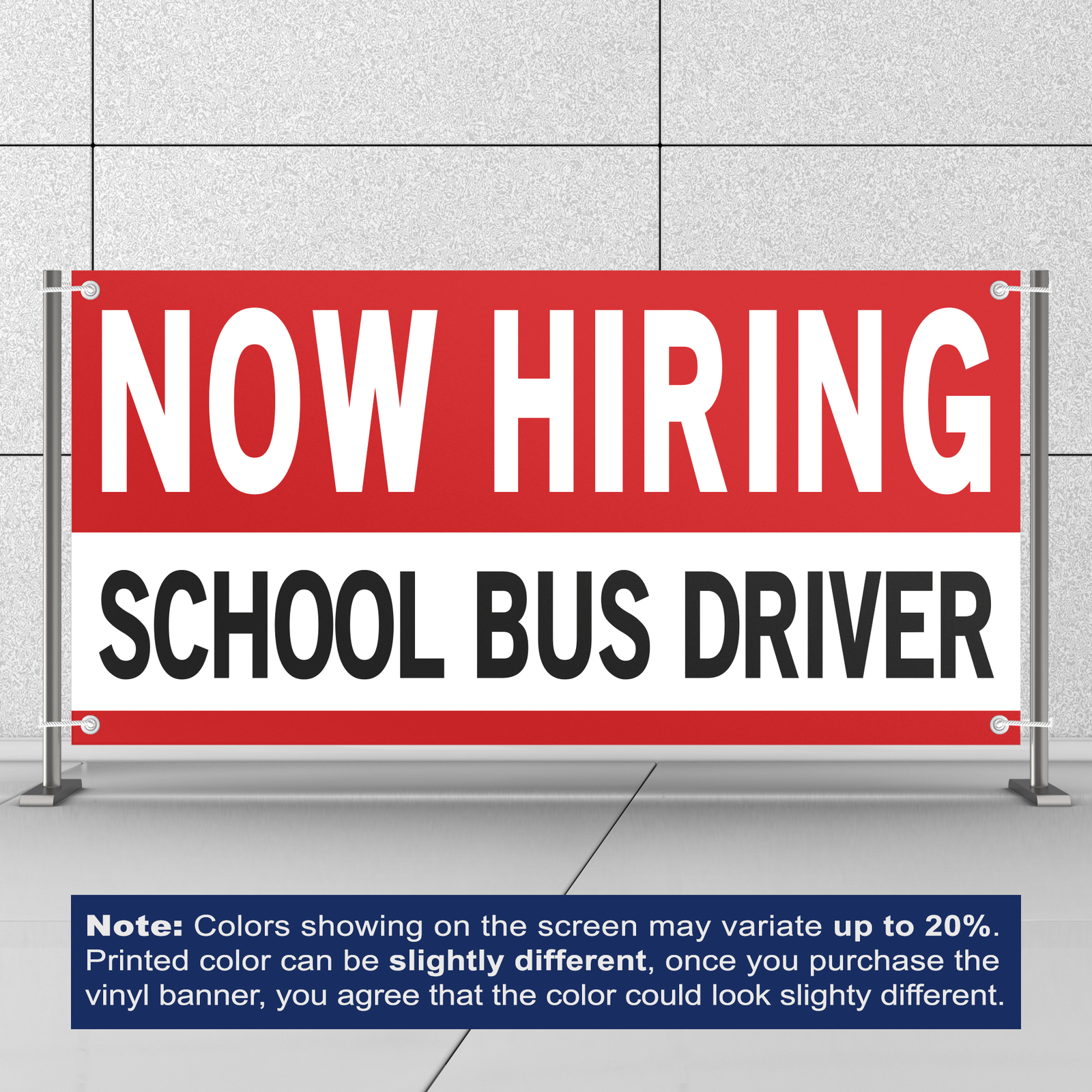 Now Hiring School Bus Drivers 13 oz Heavy Duty Vinyl Banner School Bus Driver