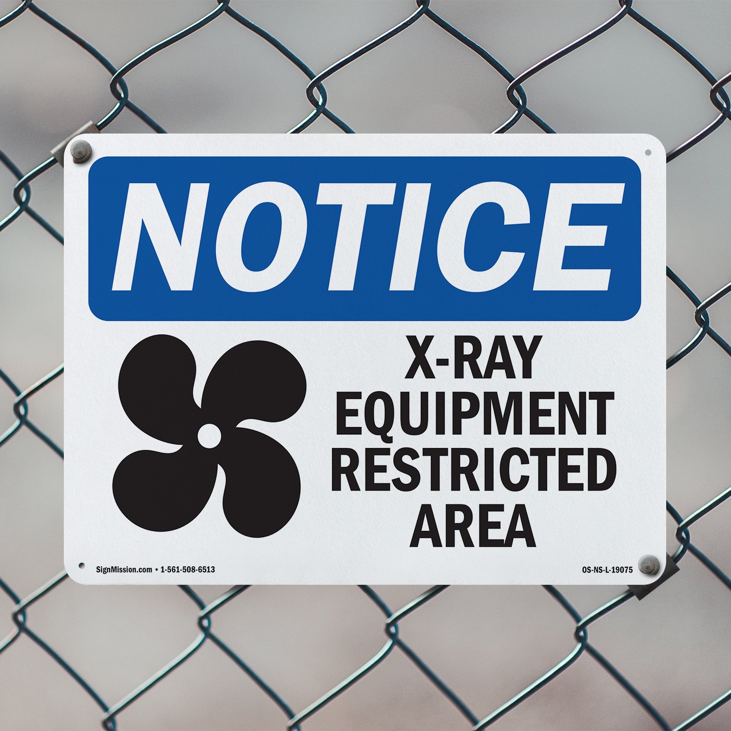 X-Ray Equipment Restricted Area OSHA Notice Sign Metal,, Decal 5 or 10 Pack