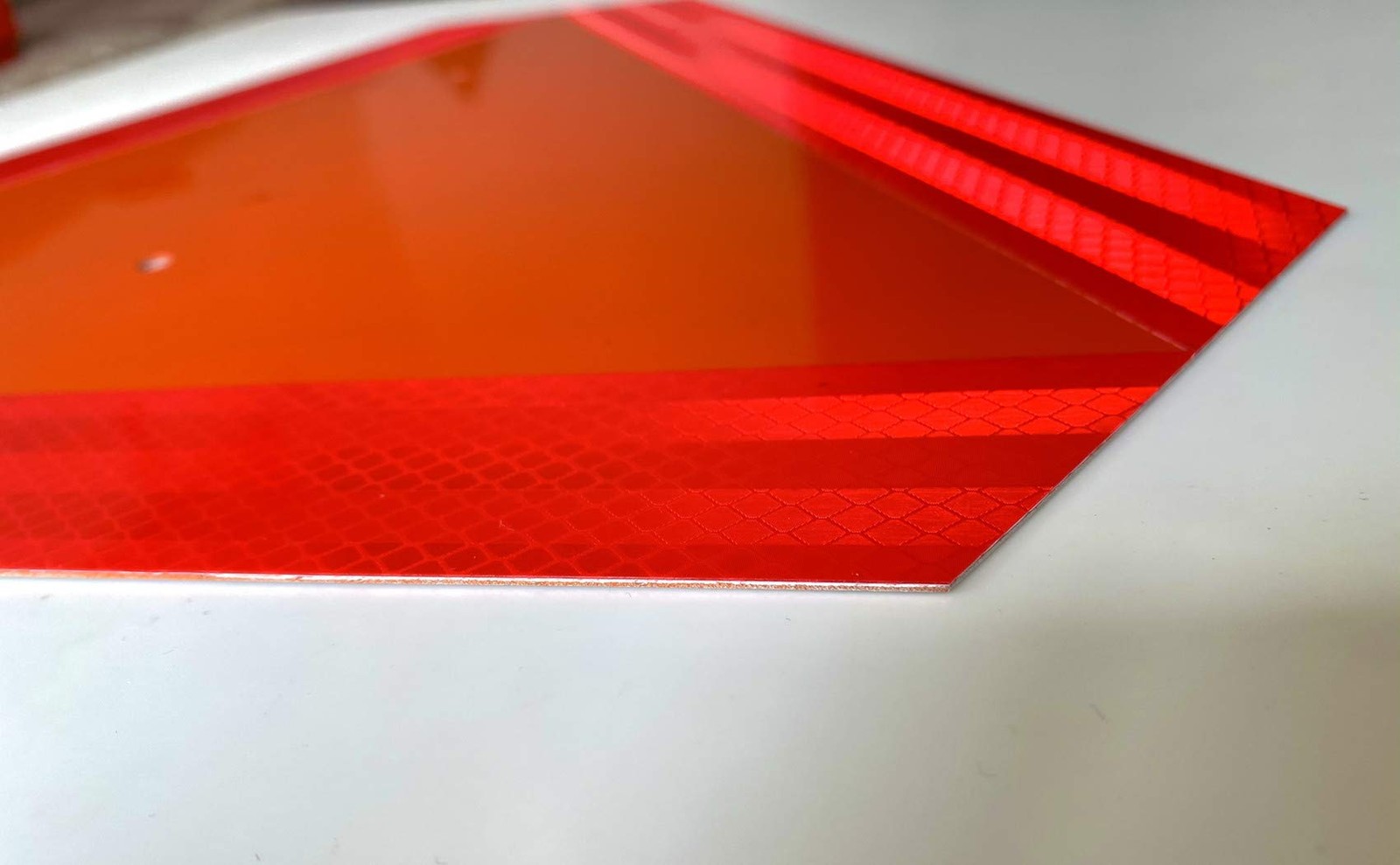 Señal triangular de aluminio para vehículos de movimiento lento (tractor)