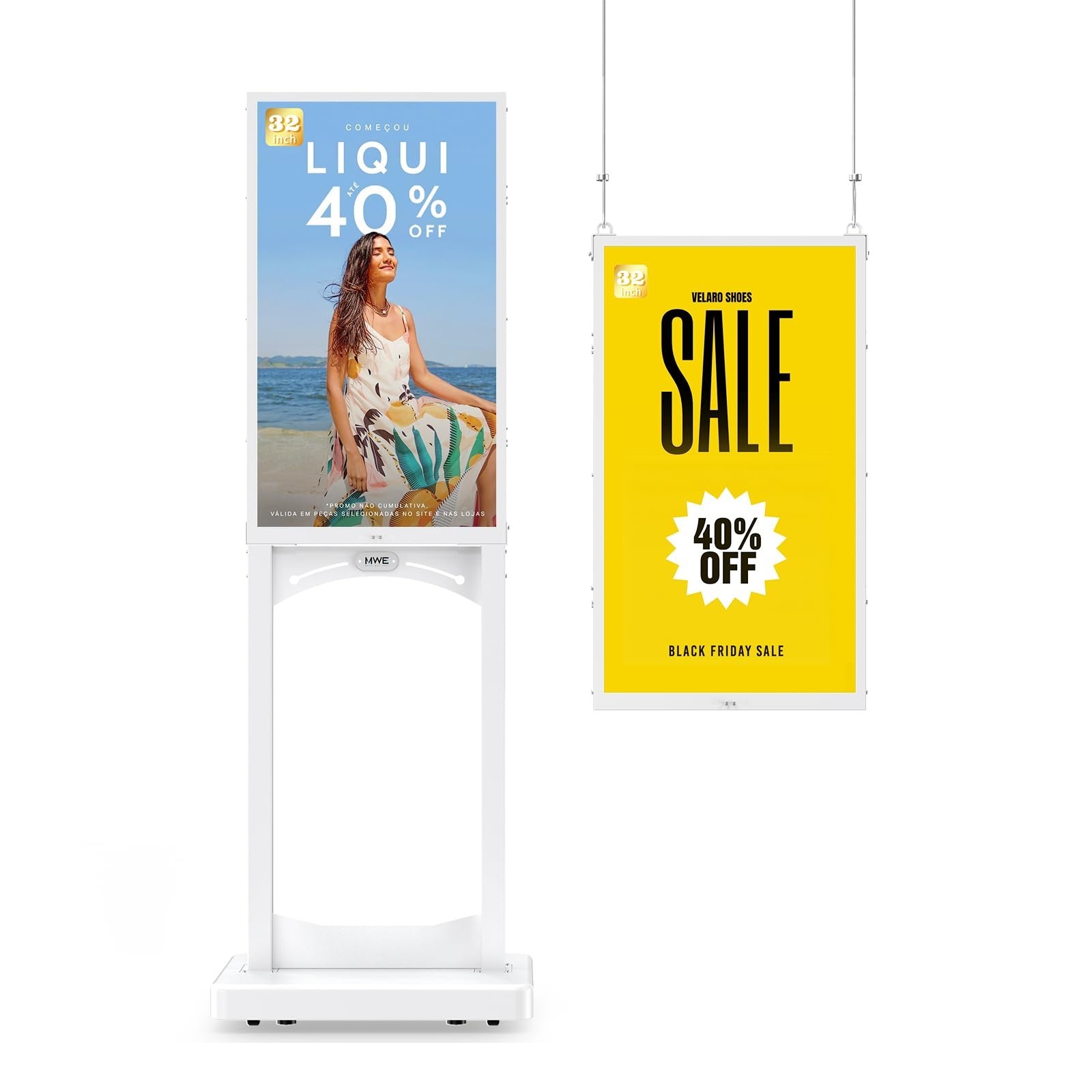 32 Inch Indoor Digital Signage Display 1000 Nits Window Advertising Display Kio