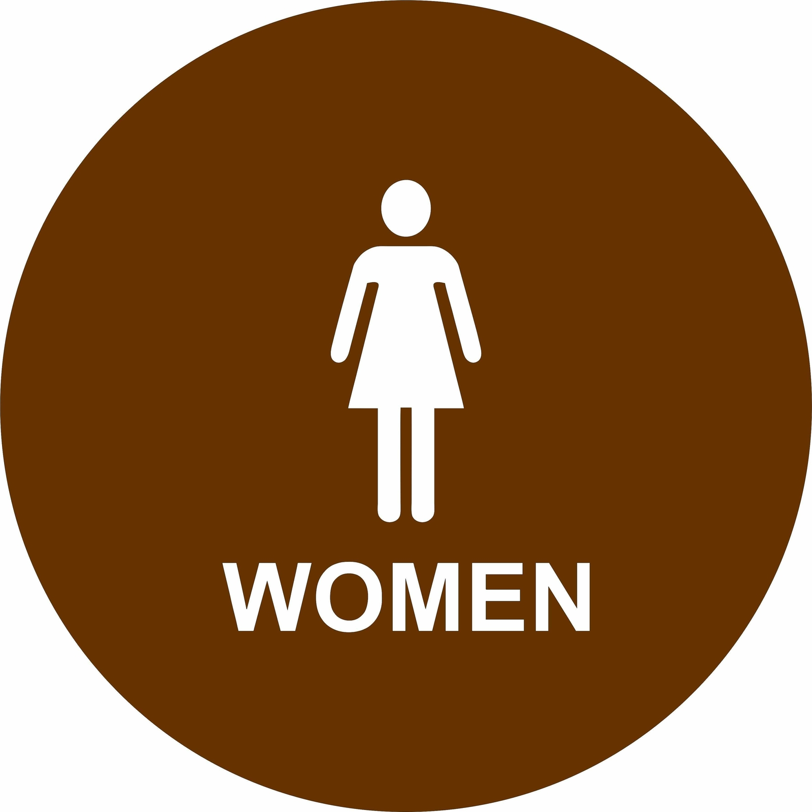 SignOptima™️ ADA Compliant Women’s Geometric Round Restroom Door Sign