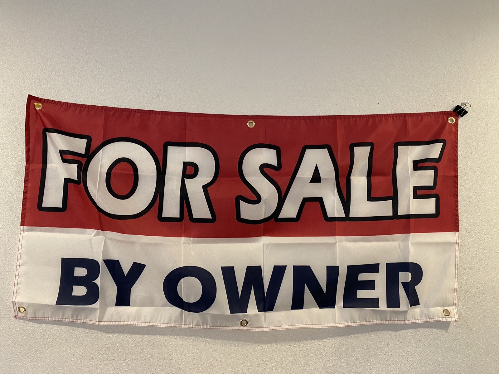 2×4 ft FOR SALE BY OWNER Banner Sign -Super Polyester Fabric-New Z23
